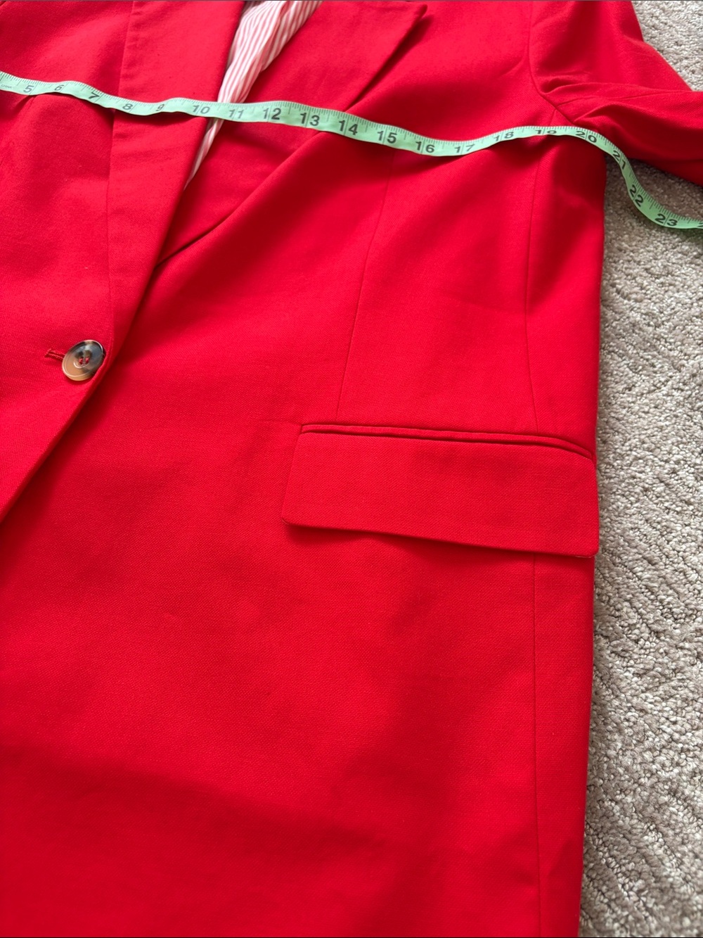 Talbots Red Single-Button Blazer Jacket - Picture 9 of 11
